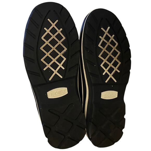 Khombu "Emily" Women Snow Boots, 8, Leather Upper, Faux Fur Trim, Gray/Blk, Duck - Picture 8 of 10